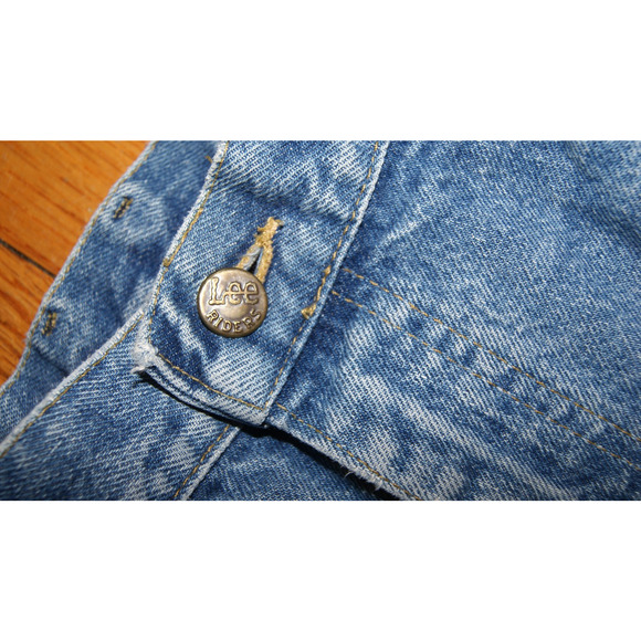 VINTAGE 90s Lee SZ 16 Med (30Wx29L) Vintage Tapered Mom High Rise Blue Jeans USA - Picture 4 of 12